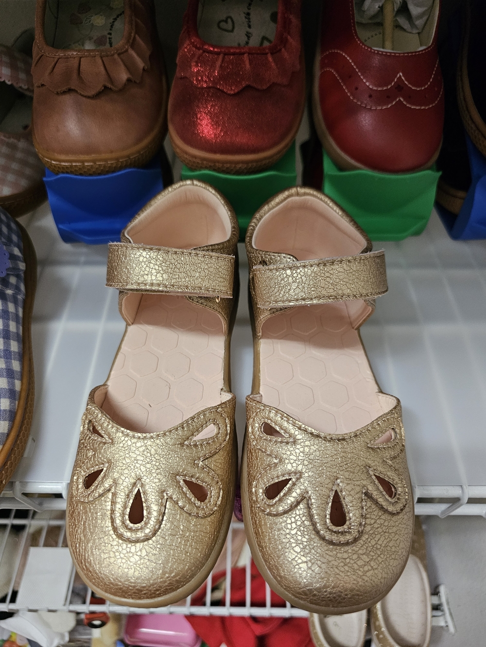 Livie & Luca Petal 2.0 Girls' Gold Mary Jane Shoes Never Worn, No Longer Made